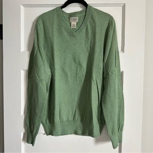 L.L. Bean Cotton/Cashmere V-Neck Sweater